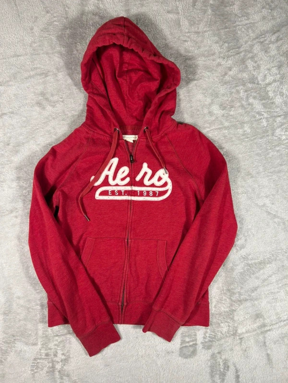 Y2K Aeropostale embroidered zip up hoodie women’s M